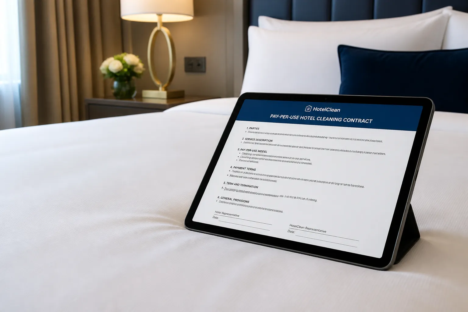 Pay-per-use cleaning contract for hotels: how it works