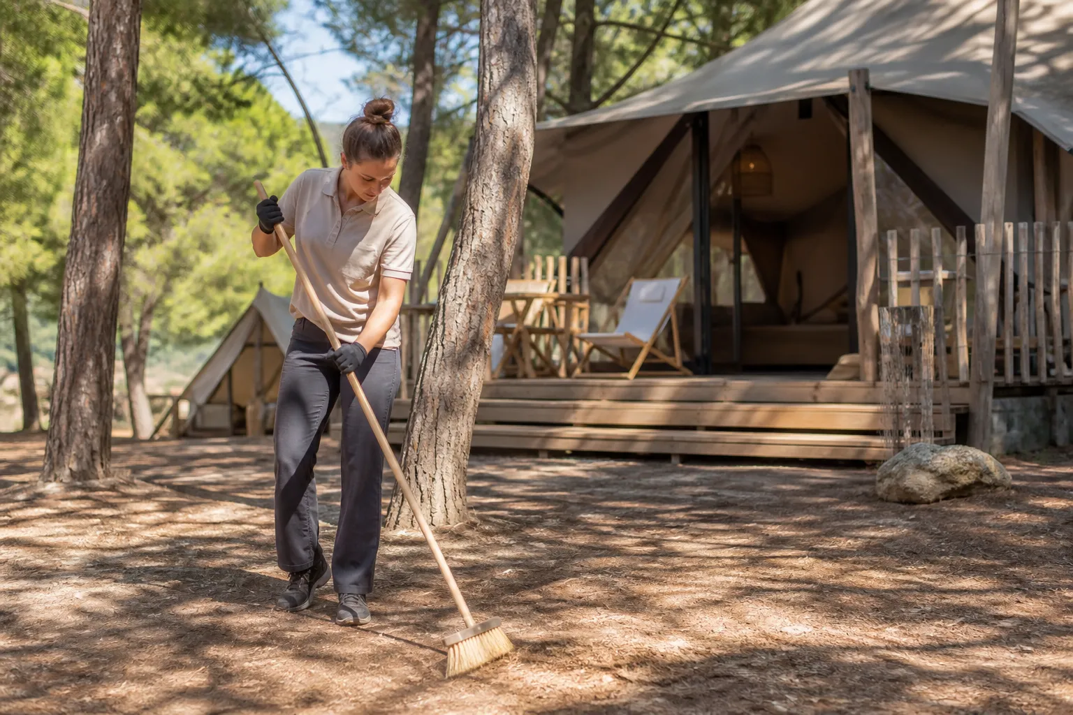 Cleaning company for campsites in Tuscany